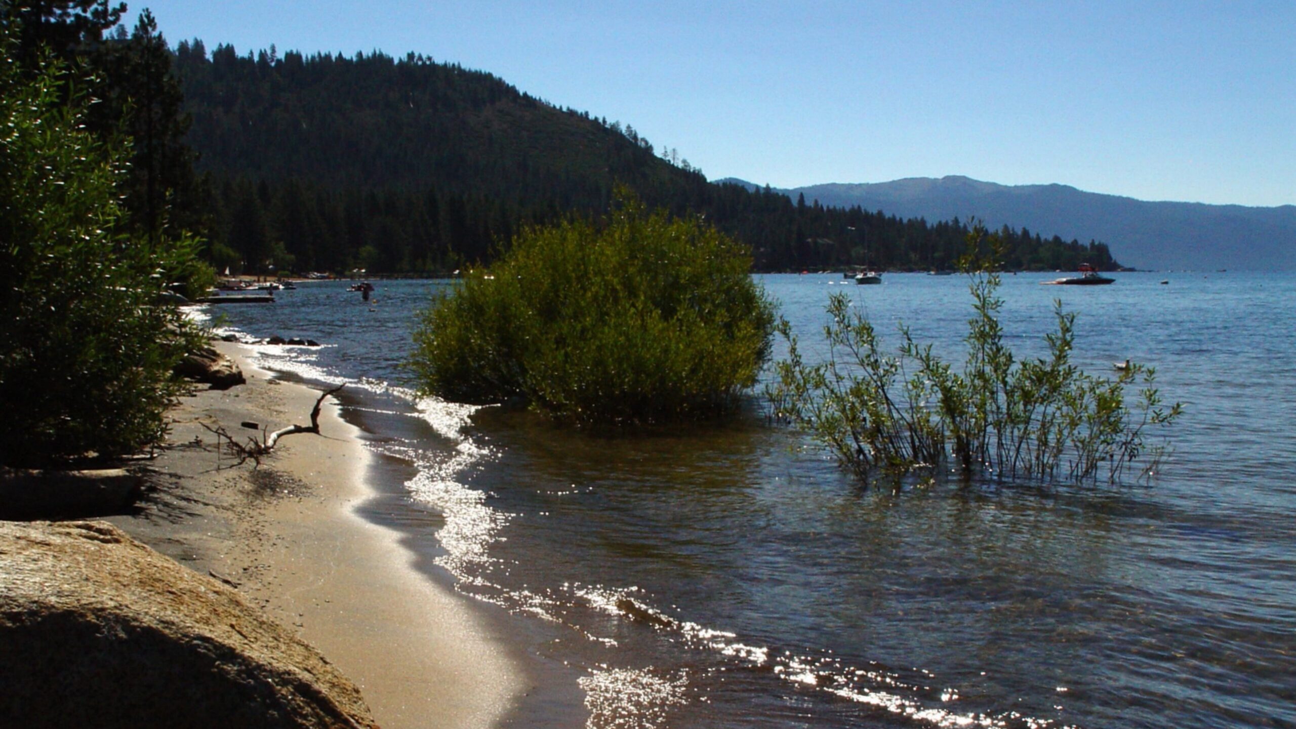 Lake Tahoe Clear Water Shoreline Wallpaper 4K – Free Download