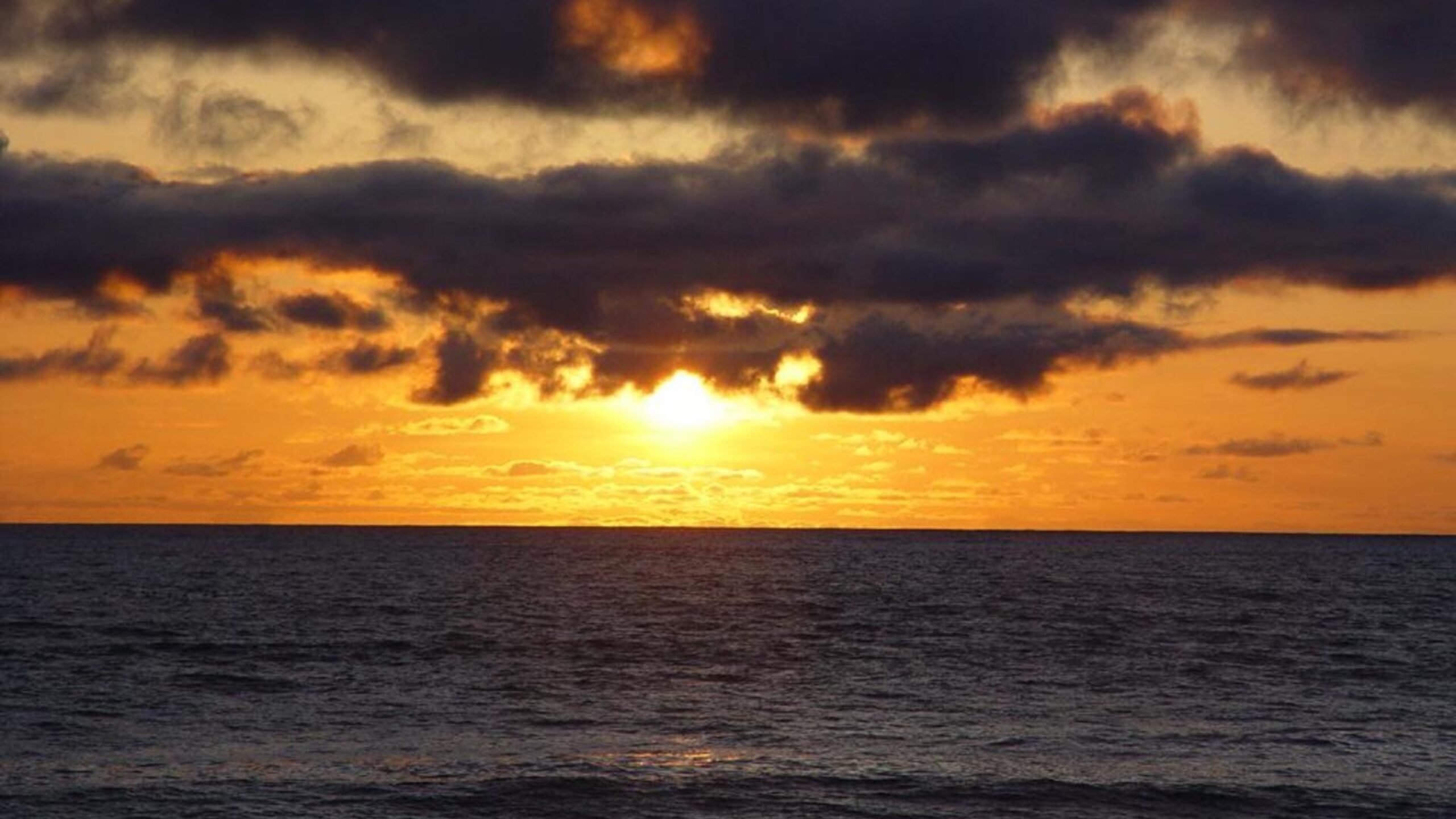 Ocean Sunset Horizon 4K Wallpaper