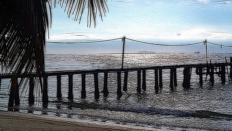 Ocean Pier – Sketch Style Interpretation