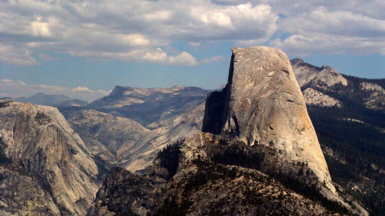 Yosemite Half Dome Granite Mountain Landscape 4K Wallpaper