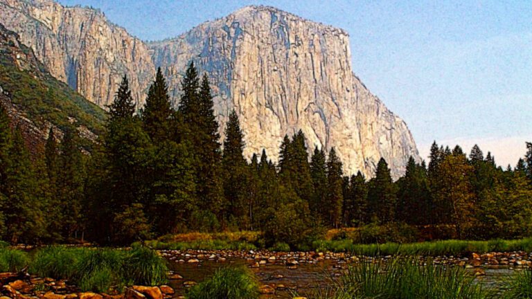 Yosemite Valley with El Capitan and River Artistic 4K Wallpaper