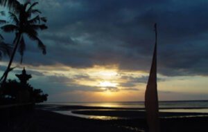 A beautiful end to a perfect day, a sunset over the ocean by my hotel in Lovina, Bali.