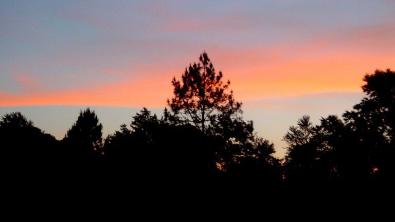Doi Inthanon Orange Sunset Sky Thailand Wallpaper